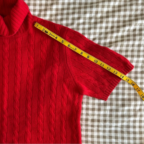 Lands’ End 100% Cashmere Short Sleeve Turtleneck Sweater - Size L - Picture 9 of 9